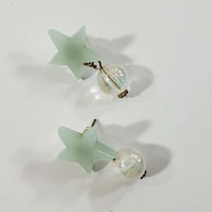 Star pearl earrings